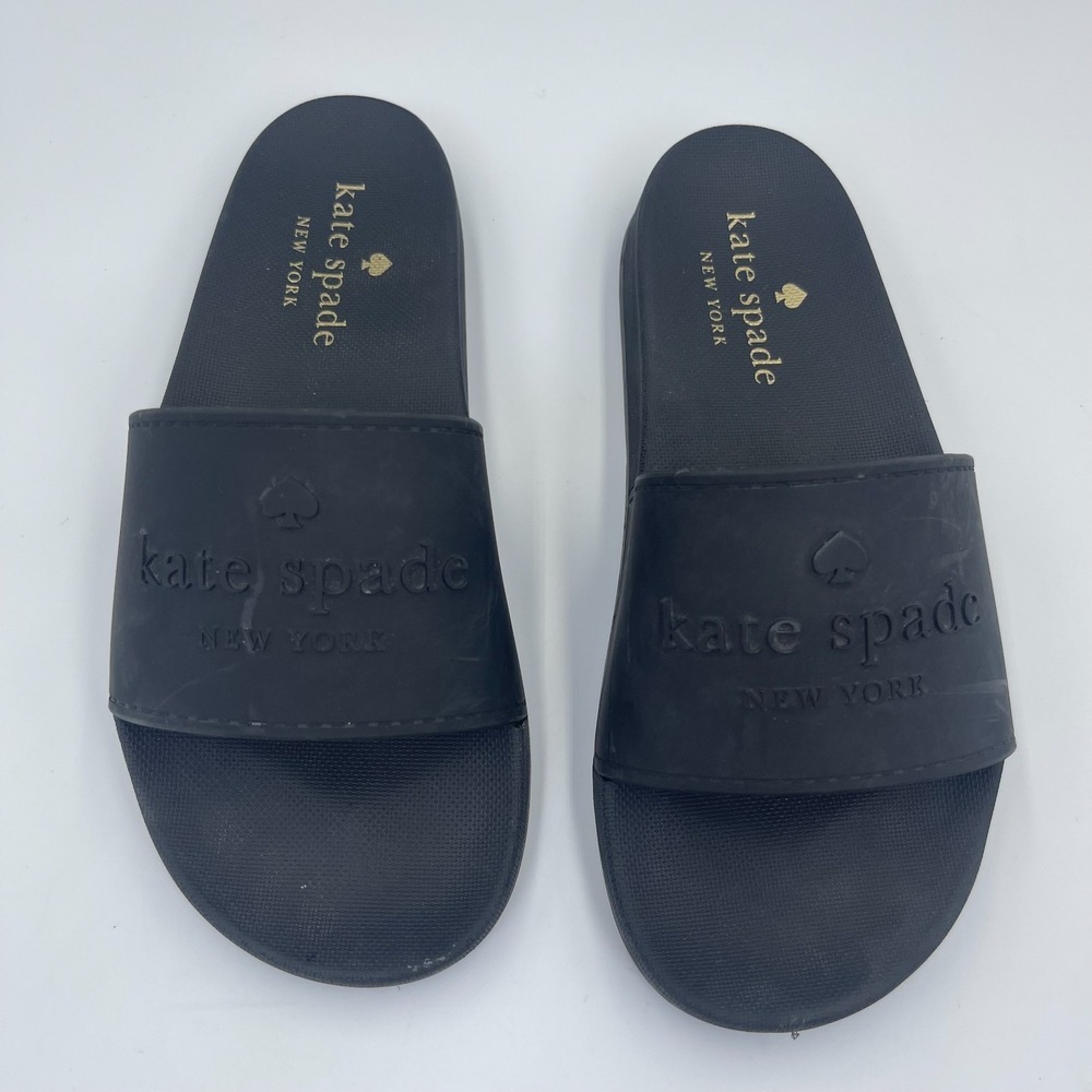 Kate Spade New York Sunny Women's 7B Black Slide Sandals